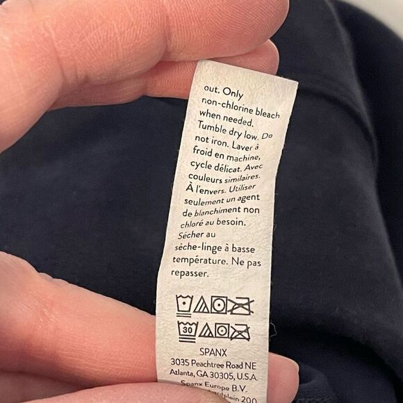 Spanx Faux Suede Navy Leggings Size Large - Picture 8 of 12